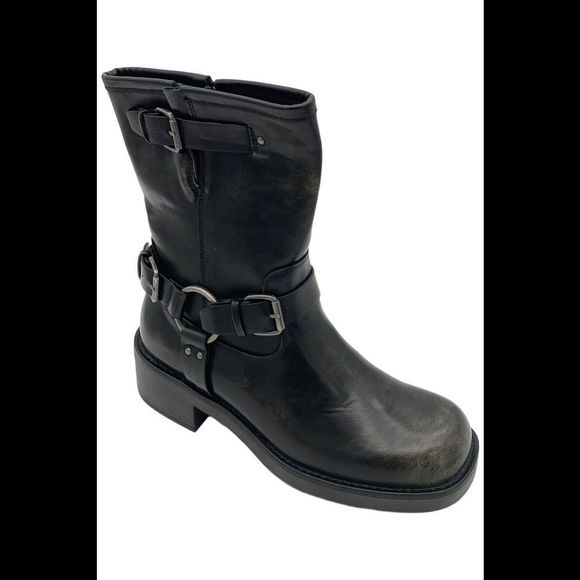 Bullboxer Women's Cora Motorcycle Boot Black - Medium - Picture 1 of 3